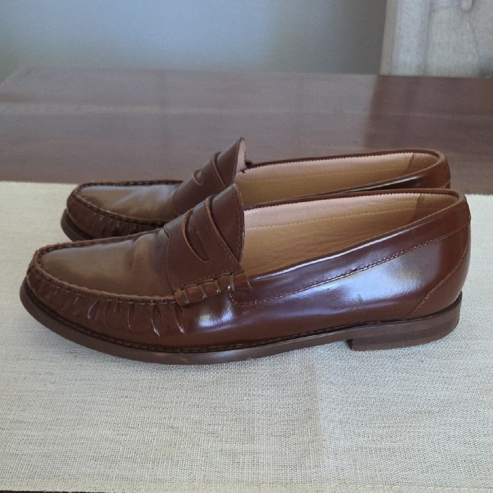 J. Crew Rich Brown Leather Loafers - Picture 7 of 9